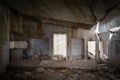 Ruins of italian old barracks near french Alps