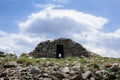 Ruins of italian old barracks near french Alps