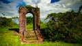 Ruins of Kai-Kover-All fort on the Kykoveral island in Essequibo delta,Cuyuni-Mazaruni in Guyana Royalty Free Stock Photo