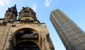 Ruins of Kaiser Wilhelm & Memorial Church, Berlin Royalty Free Stock Photo