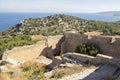 The ruins of Kastellos castle, Kritinia, Rhodes, Greece