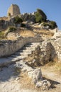 The ruins of Kastellos castle, Kritinia, Rhodes, Greece