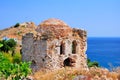 Ruins in Kastro, old metropolis of Skiathos,