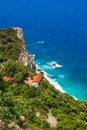 Ruins in Kastro, old metropolis of Skiathos Island