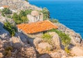 Ruins in Kastro, old metropolis of Skiathos