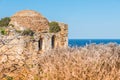 Ruins in Kastro, old metropolis of Skiathos