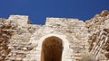 Ruins of the Kerak Castle in Jordan. Royalty Free Stock Photo