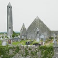 Ruins of Kilmacduagh Monastery, County Galway, Ireland