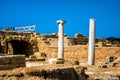 The ruins of King Herod palace in Caesarea, Israel