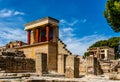 Ruins of Knoss - an ancient city on the Crete, Greece Royalty Free Stock Photo