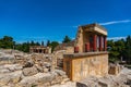 Ruins of Knoss - an ancient palace on the island of Crete, Greece Royalty Free Stock Photo
