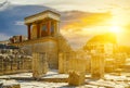 Ruins of Knossos palace under sunbeams