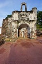 Ruins of the Kota A Famosa Portuguese Fortress in Malacca Royalty Free Stock Photo