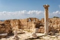 Ruins of Kourion, an ancient Greek city in Cyprus Royalty Free Stock Photo