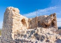 Ruins of Kritinia castle on Rhodes island, Greece Royalty Free Stock Photo