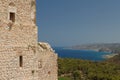 Ruins of the Kritinia medieval castle on Rhodes island