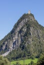 The ruins of Kronburg Castle are located on a steep rock face between Zams and SchÃÂ¶nwies in the Tyrolean Oberland, Austria Royalty Free Stock Photo