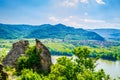 Ruins Kuenringer Castle. The English King Richard Lionheart was held prisoner here. Durnstein (DÃÆÃÂ¼rnstein Royalty Free Stock Photo