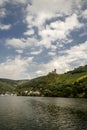 The ruins of Landshut Castle loom over Bernkastel Royalty Free Stock Photo