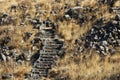 Ruins of a large Byzantine monastery Kursi on the shores of Lake Tiberias, on the western slope of the Golan Heights in northern I