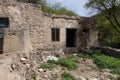 Ruins of left house in a village