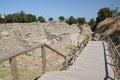 The ruins of the legendary ancient city of Troy near Canakkale, Turkey Royalty Free Stock Photo