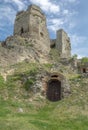 Ruins of the Levice Castle. Levicky hrad, Slovakia Royalty Free Stock Photo
