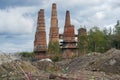 Ruins of lime kilns. Ruskeala, Karelia