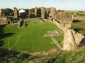 Lindisfarne Priory Ruins from above