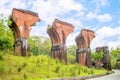 Ruins of Long-teng Bridge, Miaoli County, Taiwan Royalty Free Stock Photo