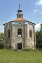 Ruins of the Loretto Chapel in the park