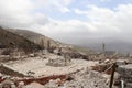 Ruins of the macellum food market in ancient city Sagalassos lost in Turkey mountains