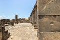 Ruins  of the main hall of the Dir Aziz Synagogue, built in the Byzantine period, at the beginning of the sixth century AD. It is Royalty Free Stock Photo