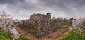 Ruins of the main keep of Yamato Koriyama castle