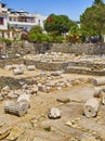 Ruins of the Mausoleum of Halicarnassus. Bodrum, Mugla Province, Turkey. Royalty Free Stock Photo