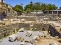 Ruins of the Mausoleum of Halicarnassus. Bodrum, Mugla Province, Turkey. Royalty Free Stock Photo