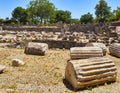 Ruins of the Mausoleum of Halicarnassus. Bodrum, Mugla Province, Turkey.