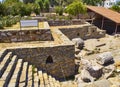 Ruins of the Mausoleum of Halicarnassus. Bodrum, Mugla Province, Turkey. Royalty Free Stock Photo