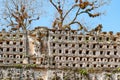 Ruins at the maya archaeological site of Yaxchilan, Chiapas, Mexico Royalty Free Stock Photo