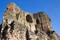 Ruins of Medieval Bothwell Castle Against Blue Sky