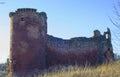 Ruins of Medieval Bothwell Castle Against Blue Sky Royalty Free Stock Photo