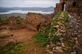 Ruins of medieval castle in Capilla in Estremadura in Spain Royalty Free Stock Photo