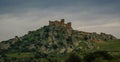 Ruins of medieval castle in Capilla in Estremadura in Spain Royalty Free Stock Photo