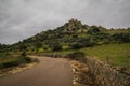 Ruins of medieval castle in Capilla in Estremadura in Spain Royalty Free Stock Photo