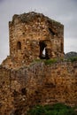 Ruins of medieval castle in Capilla in Estremadura in Spain Royalty Free Stock Photo