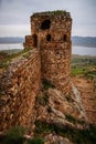 Ruins of medieval castle in Capilla in Estremadura in Spain Royalty Free Stock Photo