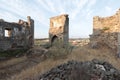 Ruins of the medieval castle in Mejorada Royalty Free Stock Photo