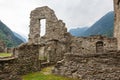 Ruins of the medieval castle of Mesocco Royalty Free Stock Photo