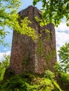 Ruins of the medieval castle of Nidek in the Vosges mountains, Alsace