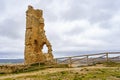 Ruins of the medieval castle of the old village of Calatanazor, Soria, Spain.